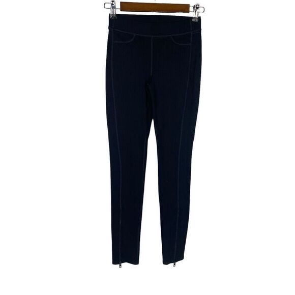 Rag & Bone The Lawson Leggings size Small Black Chevron Zippered Pull On - Picture 1 of 9